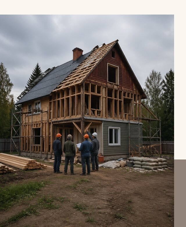 Реконструкция дачного дома в Великом Устюге под ключ с проектом